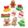 Serie Navideña Brillante Muñeco de Nieve Accesorios de Resina Pegamento Crema Kit de Materiales para Decoración de Funda de Teléfono Pin de Pelo Árbol de Navidad DIY