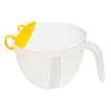 Taza medidora con filtro y escala, de grado alimenticio especial para cocina, para lavar arroz y batir huevos, taza para batir huevos, filtro para líquido de huevo