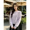 Cardigan de veludo mink estilo Chanel para mulheres, novo outono e inverno, malha de tricô estilo college, peça de outer wear, modelagem solta