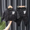 Conjunto de Chaqueta Acolchada de Algodón con Forma de F para Niños, Chaqueta Acolchada de Algodón con Cremallera de Invierno