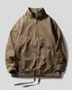 Chaqueta de entrenador de trabajo con media cremallera retro americana de primavera y otoño, chaqueta de marca de moda para hombre, chaqueta de moda informal japonesa