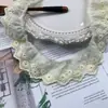 Encaje Bordado de Flor de Tela de Algodón de 4 cm de Ancho para Ropa, Pijamas, Cuello, Puño, Decoración de Borde, Materiales de Decoración Hechos a Mano para Bricolaje