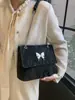 Nova bolsa tote borboleta de grande capacidade para o dia a dia 2026, estilosa e descontraída para viagens e uso diário, bolsa de ombro ou bolsa transversal