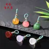 Colgante de Ágata Natural Flor de Loto Amuletos Pequeños para Cadena de Teléfono Pulsera Collar Mini Accesorio Directo del Fabricante