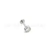 Aretes de Aleación de Titanio F136 con Circonita, Tachuelas para Cartílago, Tachuelas para Labio, Tachuelas Ciliares de Titanio G23 con Rosca Interna, Joyería para Piercings Corporales