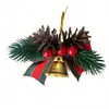 Novo Acessório Laço Frutas Vermelhas Pinhas de Natal Acessório Caixa de Presente Guirlanda Galho de Pinheiro Sino Decoração de Árvore de Natal Cabide