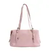 2026 Início do Outono Nova Bolsa de Mão Feminina Estilo Coreano Nicho Cor Sólida Fashionável Elegante Bolsa de Ombro Único para Sobrancelha Bolsa de Mão Retrô