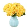 Flores Artificiales 3 Piezas 1 Ramo Hortensia Flores Falsas de Seda Flor Falsa Artificial Ramo de Hortensia Decoración de Mesa Auxiliar de Sala de Estar Arreglo Floral
