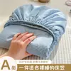 Juego de Sábana Bajera Ajustable de Algodón Puro Lavado Clase A, Cubrecolchón Antideslizante, Funda Protectora, Juego de Sábana Bajera 100% Algodón Tres Piezas 4