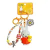 Chaveiro Pingente Autêntico de Boneca Coelho Miffy para Mulheres Exclusivo Moda DIY com Contas Pingente de Chaveiro para Casal Pingente de Mochila Escolar