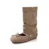 ¡Primer Encuentro con los Atuendos de la Chica Dulce! Bailarinas Redondas Únicas con Lazo para Mujer, Botines Frescos de Verano Slip-On de Dos Maneras de Usar