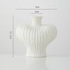 Jarrón decorativo creativo de flores secas blanco Shumen, de cerámica que nutre el agua, para sala de estar, pasillo, arreglos florales, adornos ligeros de lujo de alta gama.