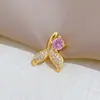 Ouro CobreRosa Diamante Cauda de Peixe Princesa Fashionável Comércio Exterior Transfronteiriço DIY Joias Cobre Zircônia Micro-Incustado Pingente Acessórios