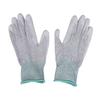 Guantes para Dedos Recubiertos de Fibra de Carbono Guantes de PU Antiestáticos Resistentes al Desgaste Dedales Fábrica A Prueba de Polvo Taller Especial Guantes de Protección Laboral Venta al por Mayor