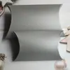 Caixa de Embalagem de Papel Kraft para Presente de Exportação Transfronteiriça Caixa Almofada para Presente Impressão Colorida Dobrável Diária Caixa de Doces para Casamento