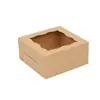 Caixa de Biscoito com Janela de Cartão Branco 6*6*3 polegadas Caixa de Embalagem para Bolo Sobremesa Ocidental Donut Assado