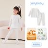 Roupa de Casa Infantil 2026 Novo Estilo Pijama de Outono e Inverno para Meninas Cor Sólida Quente Fleece para Meninos Crianças Grandes Térmica Antibacteriana Roupa de Bebê