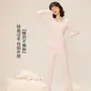 Roupas de outono calças compridas terno de algodão feminino suéter de algodão feminino roupas para crianças maiores femininas roupa íntima quente feminina Novo