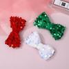 Accesorios para el Cabello de Niños Lentejuelas Pinza de Pelo con Lazo Festival Performance Baile Pinza de Un Carácter Adorno para la Cabeza de Tres Colores Navidad Mujeres