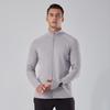Chaqueta Deportiva para Exteriores con Cuello Alto, Alta Elasticidad, Cremallera, Mangas Largas, Entrenamiento, Cálida, Fitness, Running, Ropa Casual, Estilo Grueso, Unisex