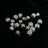 Aleación de Plata de Xizang Cubo Hueco Espaciador Cuentas Accesorios para Pulseras DIY Joyería Geométrica Retro Material