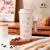 Caneca Térmica Modelo Novo 2026 para Meninas, Caneca de Café com Opções Duplas de Beber, Copo de Água de Grande Capacidade, Copo de Viagem Portátil com Canudo, Caneca de Cerâmica