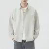Camisa de moda de alta costura para hombre, nueva para primavera y otoño 2026, corte holgado, talla grande, chaqueta ligera, camisa simple de manga corta