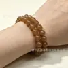 Pulsera de Material de Azúcar de Jade Dorado Natural Color Caramelo Joyería de Mano Cadena de Cuentas Pulsera de Jade de Azúcar Amarillo Cuentas Redondas Venta al por Mayor Promoción Regalos