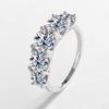 Anillo de lujo de alta gama con incrustaciones de circonitas en plata esterlina S925 transfronteriza europea y americana para mujer.