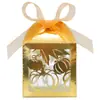 Caja de Azúcar Australiana Transfronteriza Calabaza Dorada Hoja de Arce Caja de Dulces para Boda Corte Láser Caja de Dulces con Cinta de Acción de Gracias Lista para la Venta