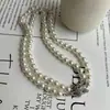 Nuevo Collar de Tres Gotas de Perla en Forma de Corazón 2025, Cadena de Clavícula de Lujo Ligero a la Moda en Forma de Corazón, Cadena de Clavícula Saturno de Gama Alta