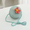 Bolsita Pequeña Linda de Verano para Niños Bolso Nuevo para Mujer Celebración en Línea Monedero de Moda Bolso de Paja Bolso Cruzado de Viaje para Bebé Moderno