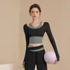 Roupas de Yoga Tops Esportivos para Mulheres Primavera Novo Corrida Esportes Profissional Pilates Treinamento Manga Longa Roupa de Ginástica