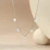 Collar de Plata de Ley S925 con Colgante de Borla de Circonita en Forma de Gota, Estilo Europeo y Americano, para Mujer, Cadena de Clavícula Chapada en Oro de 18 Quilates, Lujo Ligero