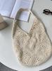Amazon ebay nuevo bolso de hombro simple tejido hueco bolsa de axila de cuerda de algodón hecha a mano bolsa de playa