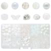 Nova Pedra Redonda de Cristal de 8mm Cor Gradiente Cascalho 10 Caixas Combinação de Contas de Vidro Pulseira de Contas Artesanal DIY