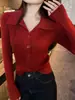 Elegante y estiloso cárdigan de punto de un solo botón, perfecto como prenda de capas de estilo francés para otoño e invierno, top de manga larga para mujer, chaqueta pequeña