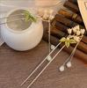 Nuevo Pasador de Flor de Lirio del Valle Estilo Chino Antiguo con Borlas, Accesorios para el Cabello para Hanfu y Cheongsam, Elegantes Pasadores Adornos para el Cabello
