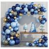 Mesa Flutuante Coluna Lantejoulas Azul Redondo Aquecido Redondo Macaron Balão Decorativo Não Balão