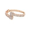 Pulseras Europeas y Americanas Transfronterizas Incrustadas con Piedras Redondas Cuadradas y Circonitas, Oro, Oro Rosa y Plata, Joyería de Alta Gama para Hombres y Mujeres