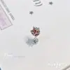 Unha de Osso de Orelha Pequena Estrela 5mm Agulha de Aço Titânio Design Vazado Estrela Zircônia Unha de Osso de Orelha Feminina Unha do Lóbulo da Orelha Versátil