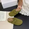 Mules estilo Birkenstock para mujer con separación de dedos 2026 otoño hebilla vintage sin cordones puntera cerrada versátil casual mules zapatillas