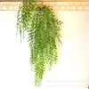 Galho de salgueiro artificial Vime falso Salgueiro planta verde de plástico folha de salgueiro planta rattan flor falsa pendurado na parede decoração de teto pendurado na parede