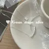 Joia de Design Ins de Nicho Novo Coreano Colar Simples de Nó de Bambu em Prata de Lei S925 com um Estilo Minimalista Único Que É Versátil