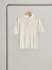 Camisa Polo Feminina de Verão em Tricô de Seda de Luxo, Leve, Respirável, Elegante para o Dia a Dia