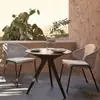 Mobiliário de Exterior Nórdico Pátio Beira-Mar Praia Quarto com Vista para o Mar Cadeira de Rattan Terraço Villa Mesa e Cadeira Mesa e Cadeira de Jantar ao Ar Livre