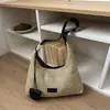 Bolso de paja de gran capacidad para mujer, nuevo estilo verano 2026 playa seaside vacaciones bolso de hombro casual, bolso tote tejido