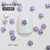 Cor Mini Flor Pilha Diamante Joias Estéreo Flash Ameixa Flor Cinco pétalas Flor Liga de Metal Nail Art Acessórios Nail Drill