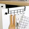 Colgador sin clavos de cinco ganchos Gancho trasero para puerta de armario Gancho para abrigos y sombreros Gancho trasero para puerta de acero inoxidable Gancho trasero para puerta de gabinete de cocina