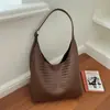 Bolsa Tote de Couro Macio com Padrão Trançado para Mulheres 2026 Novo Modelo Grande Capacidade Bolsa de Ombro para o Dia a Dia com Toque Elegante de Alta Qualidade Bolsa de Axila